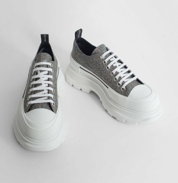 Giày Alexander McQueen Tread Slick Lace Up 'Black White' 652757-W4PE1-1071 - Ảnh 4