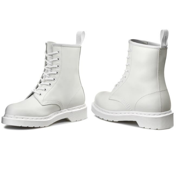 Giày Dr. Martens 1460 White Mono Smooth Leather Boots 14357100 - Ảnh 7