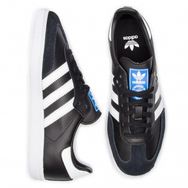 Giày Adidas Samba OG J 'Black White' B37294 - Ảnh 3