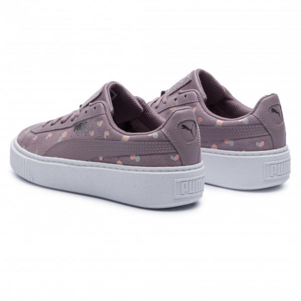 Giày Puma Suede Platform Dots Jr 'Eldberry Peach Bu' 368991-01 - Ảnh 5