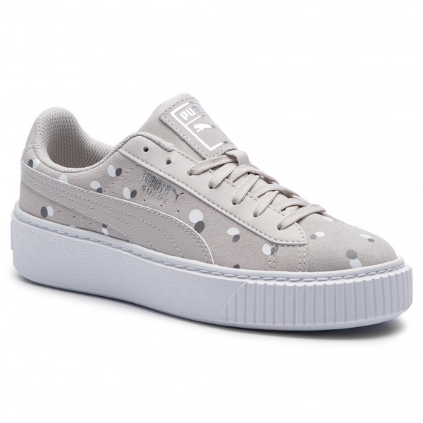 Giày Puma Suede Platform Dots Jr 'Silver Gray' 368991-02 - Ảnh 2