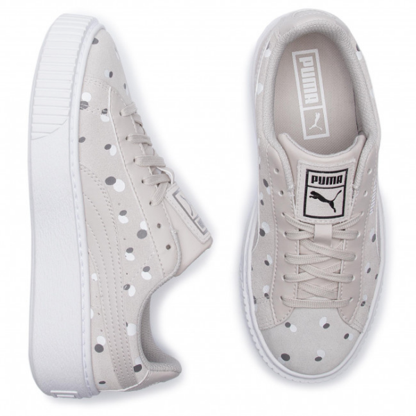 Giày Puma Suede Platform Dots Jr 'Silver Gray' 368991-02 - Ảnh 5