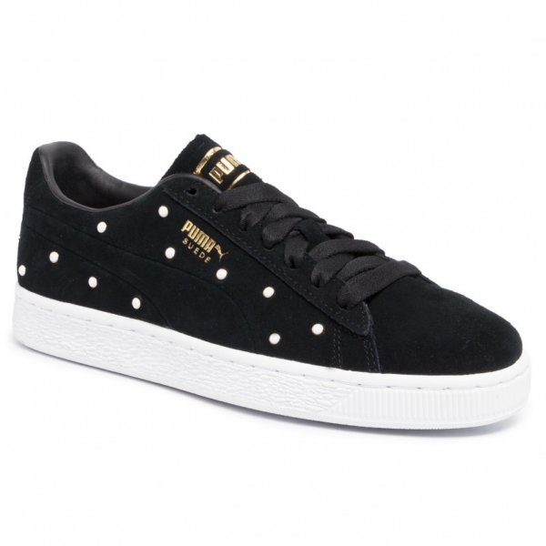 Giày Puma Suede Pearl Studs Wmns 'Black Puma Team Gold' 369934-01 - Ảnh 2