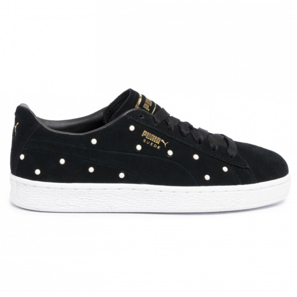 Giày Puma Suede Pearl Studs Wmns 'Black Puma Team Gold' 369934-01 - Ảnh 3