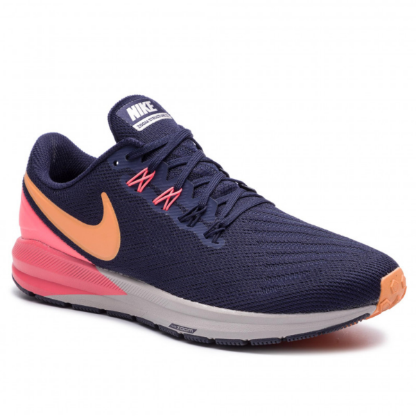 Giày Nike Air Zoom Structure 22 'Blackened Blue Orange' AA1636-400 - Ảnh 2