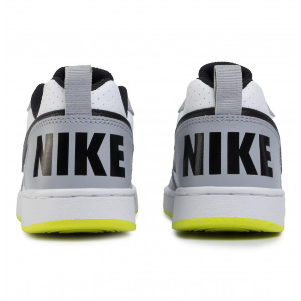 Giày Nike Court Borough Low White Black Wolf Grey (GS) 839985-104 - Ảnh 4