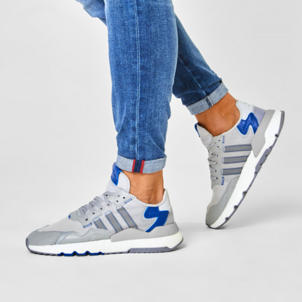 Giày Adidas Nite Jogger Grey Two Collegiate Royale FW2056 - Ảnh 2