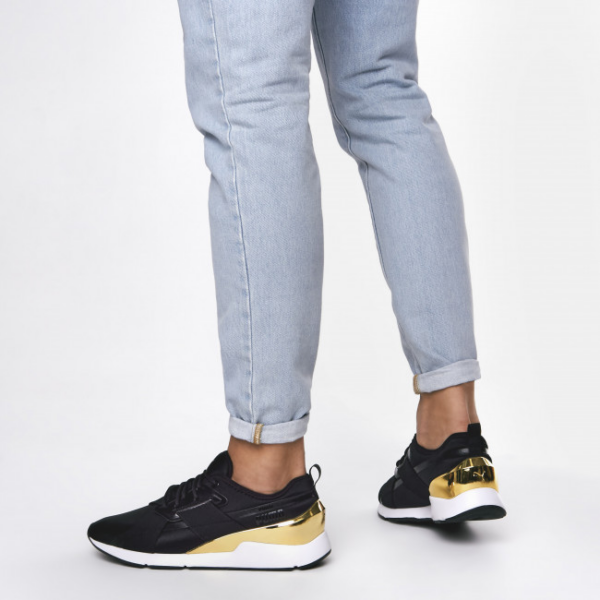 Giày Puma Wmns Muse X-2 Metallic 'Black Team Gold' 370838-07 - Ảnh 4