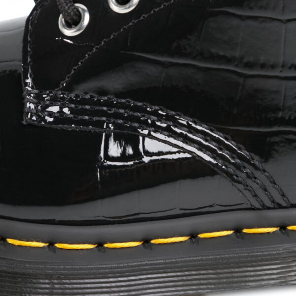 Giày Dr. Martens 1460 W Black Patent Croc Emboss Ankle Boots 26262001 - Ảnh 6