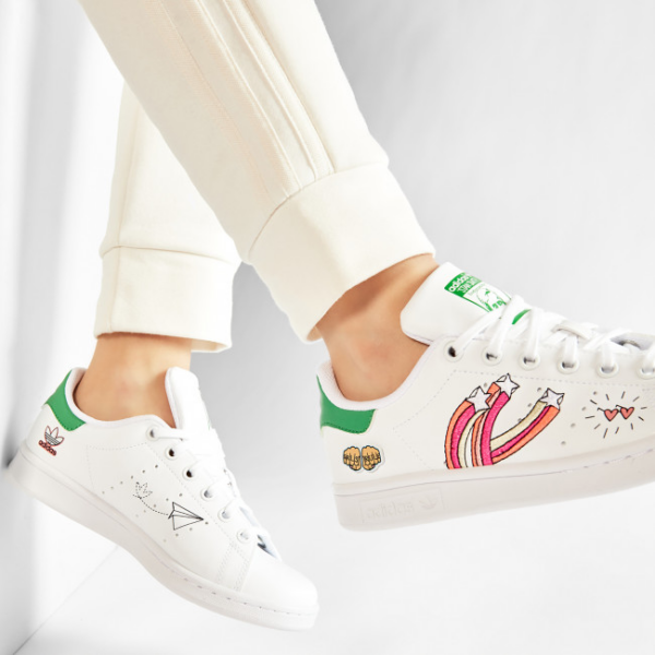 Giày Adidas Stan Smith J 'Girls Rule White' FX5976 - Ảnh 2