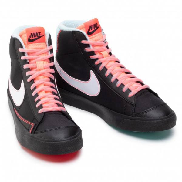 Giày Nike Blazer Mid '77 GS 'Black Atomic Pink' DD7710-001 - Ảnh 2