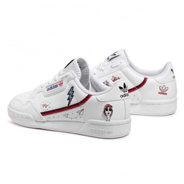 Giày Adidas Continental 80 J Młodzieżowe Białe FX6067 - Ảnh 5