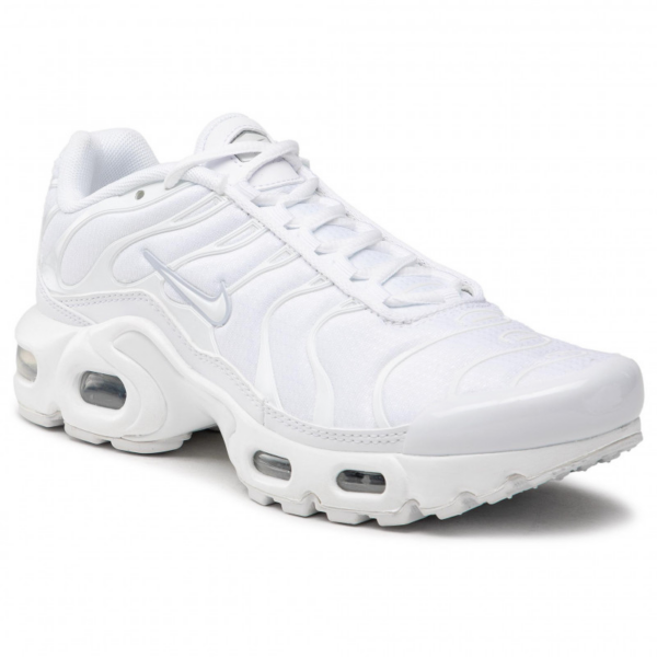 Giày Nike Air Max Plus GS 'White Metallic Silver' CW7044-100 - Ảnh 3