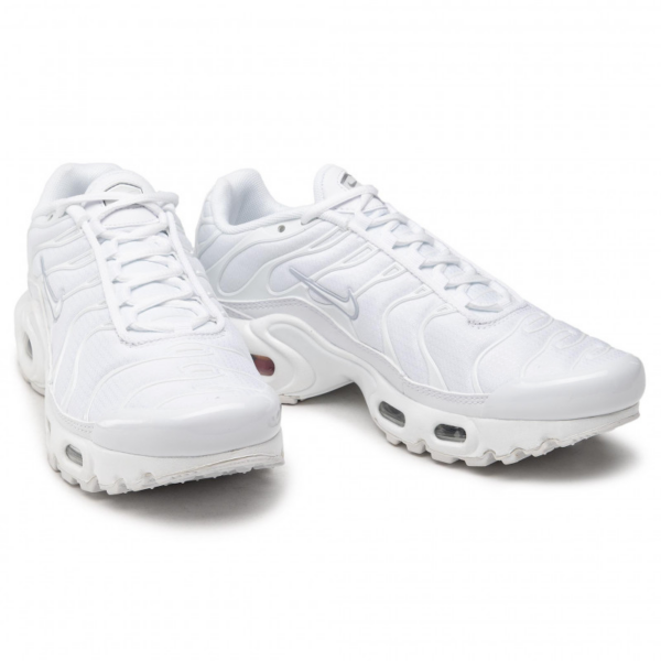Giày Nike Air Max Plus GS 'White Metallic Silver' CW7044-100 - Ảnh 5