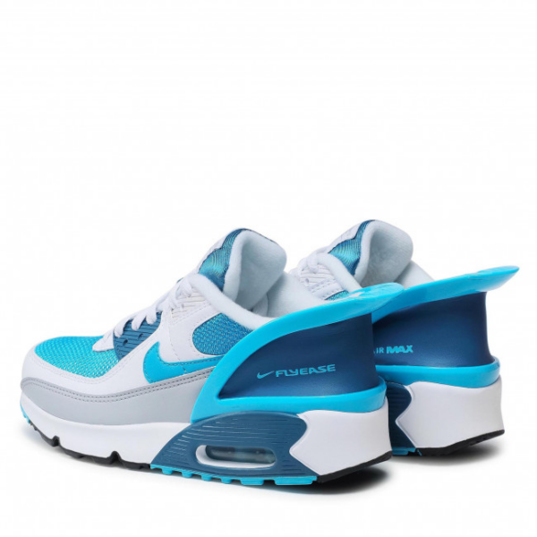 Giày Nike Air Max 90 FlyEase GS 'White Industrial Blue' CV0526-103 - Ảnh 4
