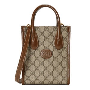 Túi Gucci Mini Tote With Interlocking G Beige And Brown Leather 671623-92TCG-8563