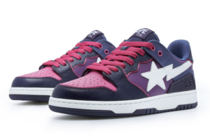 Giay Bape A Bathing Ape Bape SK8 Sta 'Purple White' 1J30-291-024