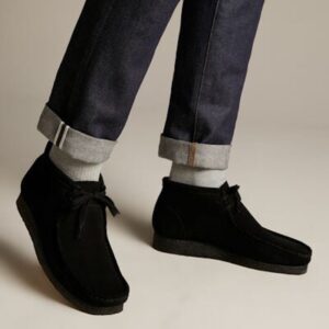 Giay Clarks Wallabee Boot 'Black' 261-55512
