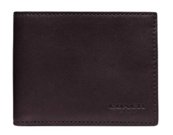 VÍ Coach Slim Biilfold ID Wallet 'Chestnut'
