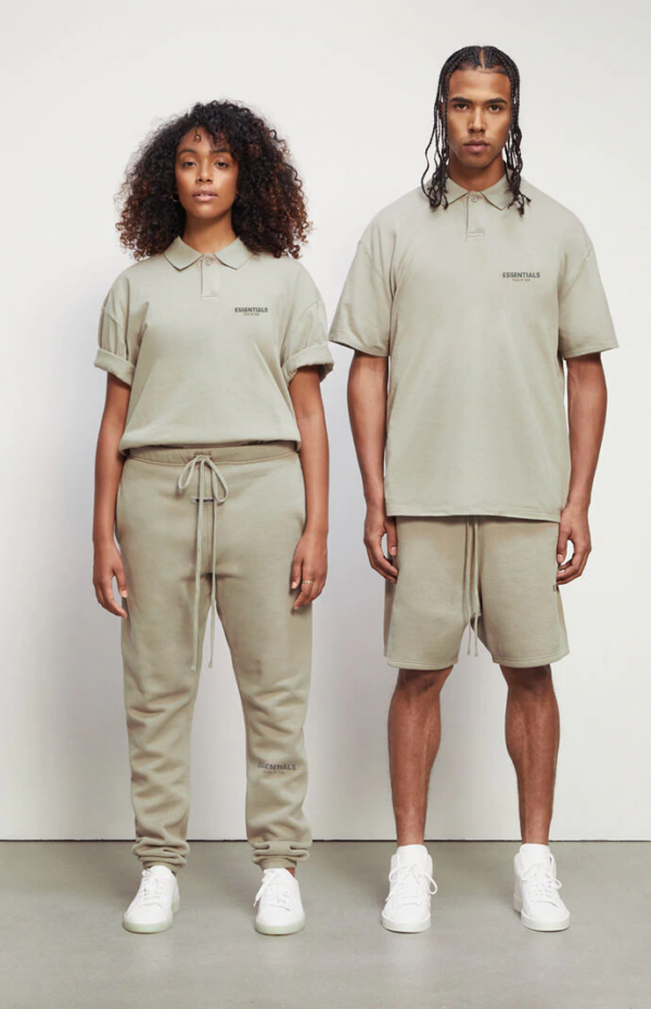 Áo Fear Of God Essentials Short Sleeve Boxy Polo Moss FOG-ESSSBPMSS - Ảnh 2
