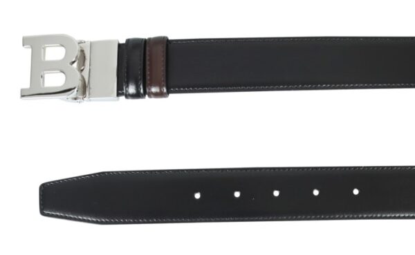 Thắt Lưng Bally FW21 Belt With Buckle B BBUCKLE35MT20BLACKBONE 12538294 - Ảnh 2