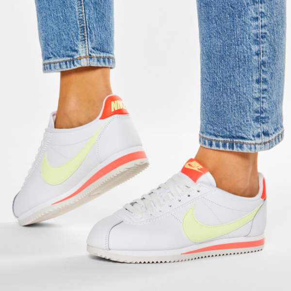 Giày Nike Wmns Classic Cortez Leather 'Volt Flash Crimson' 807471-116 - Ảnh 2