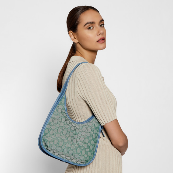 Túi Coach Originals Signature Jacquard Coach Ergo Shoulder Bag C2588 B4SBW - Ảnh 6