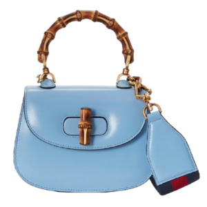 Túi Gucci Mini Top Handle With Bamboo Blue Leather ‎686864-10ODT-4371