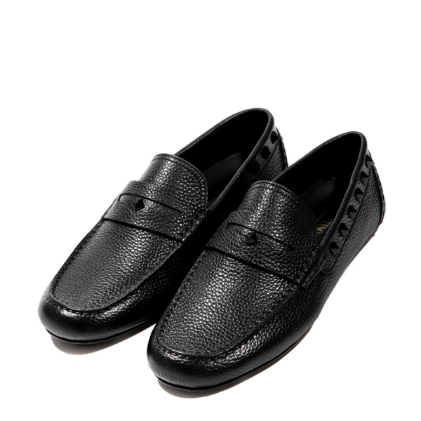 Giày Valentino Black Rockstud Peniva Driving Loafers RY2S0B75-WVG-0NO - Ảnh 6