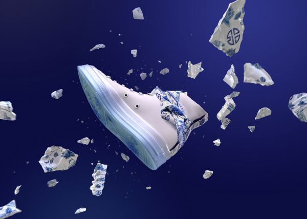 Giày Converse Lay Zhang x Chuck 70 High 'Blue White Porcelain' 170624C - Ảnh 3