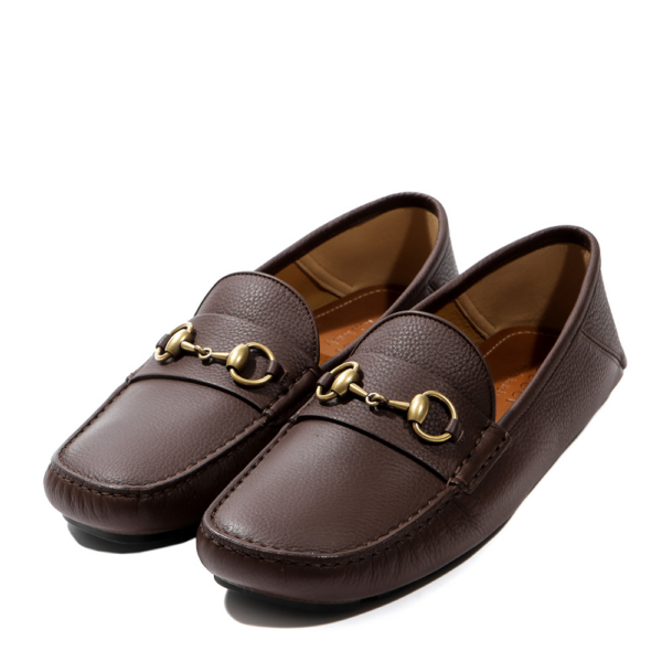 Giày Gucci Brown Horsebit Men's Leather Driver 548604-BXO00-2254 - Ảnh 3