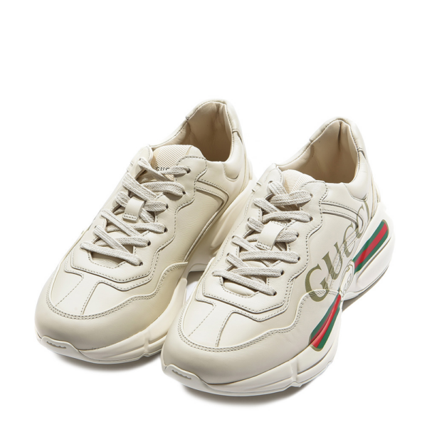 Giày Gucci Wmns Rhyton Leather Sneaker 'Logo' 528892-DRW00-9522 - Ảnh 4
