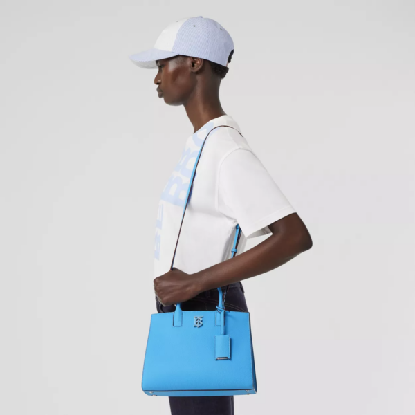 Túi Burberry Mini Leather Frances Bag Sky Blue - Ảnh 4
