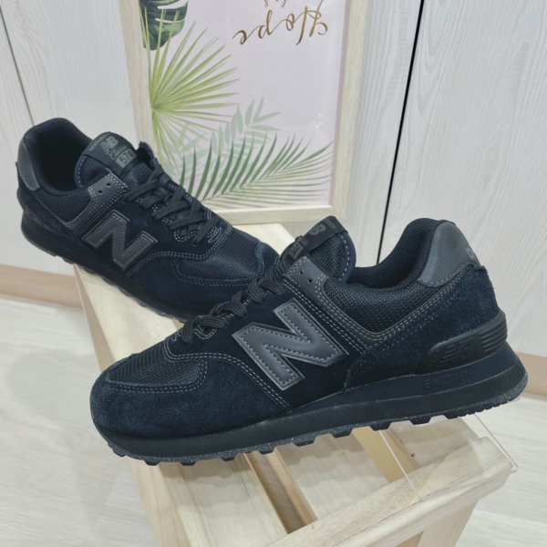 Giày New Balance 574 'Triple Black' ML574EVE - Ảnh 5