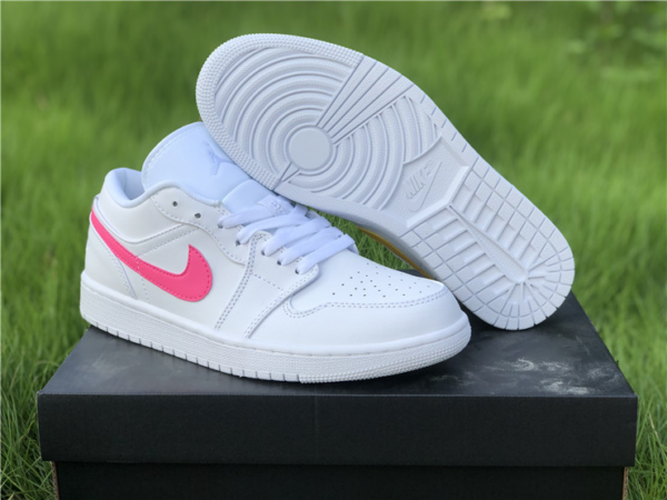 Giày Nike Air Jordan 1 Low GS 'White Neon' CW7035-100 - Ảnh 2