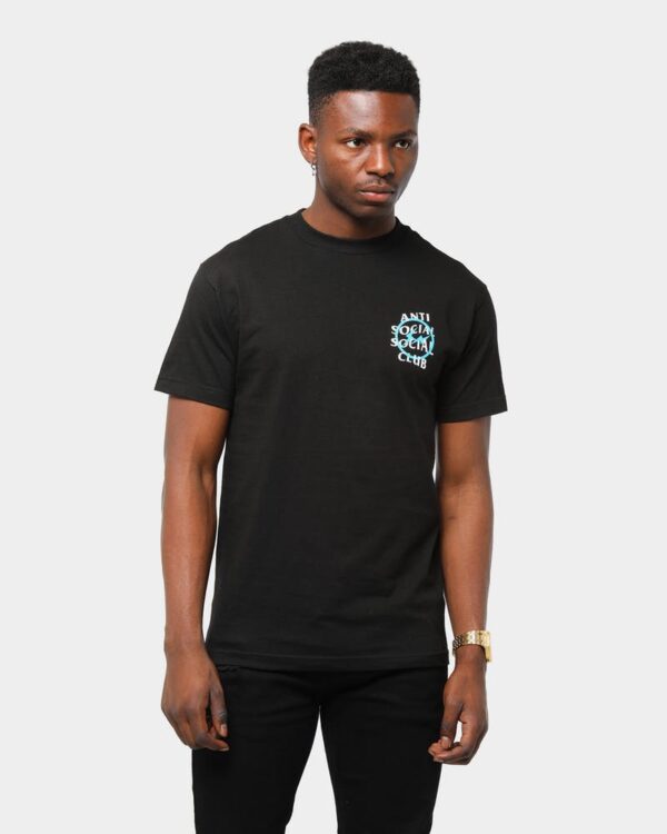 Áo Anti Social Social Club x Fragment Blue Bolt Tee Black ASSC-XFBBTBK - Ảnh 3