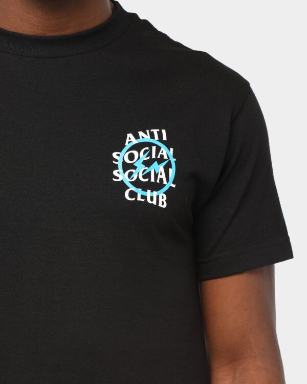 Áo Anti Social Social Club x Fragment Blue Bolt Tee Black ASSC-XFBBTBK - Ảnh 7