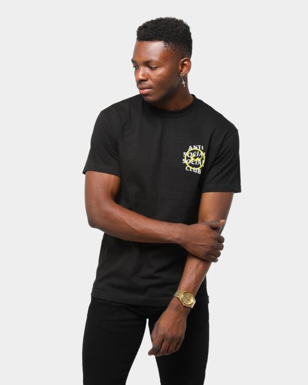 Áo Anti Social Social Club x Fragment Yellow Bolt Tee Black ASSC-XFYBTBK - Ảnh 4