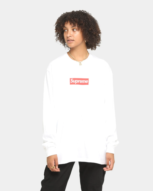 Áo Supreme Box Logo LS Tee 'White' SUP-BOLLTWH - Ảnh 4