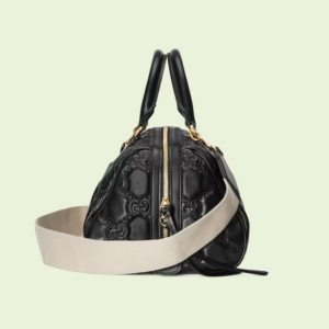 Tui Gucci GG Matelasse Leather Top Handle Bag 'Black' 702242-UM8HG-1046