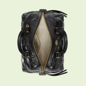 Tui Gucci GG Matelasse Leather Top Handle Bag 'Black' 702242-UM8HG-1046