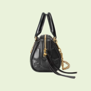 Tui Gucci GG Matelasse Leather Top Handle Bag 'Black' ‎702251-UM8HG-1046