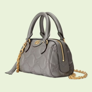 Tui Gucci GG Matelasse Leather Top Handle Bag 'Grey' 702251-UM8HG-1563