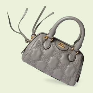 Tui Gucci GG Matelasse Leather Top Handle Bag 'Grey' 702251-UM8HG-1563