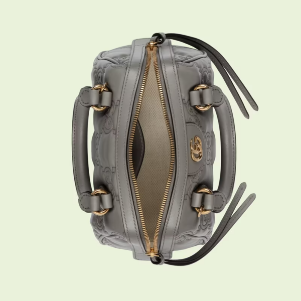 Tui Gucci GG Matelasse Leather Top Handle Bag 'Grey' 702251-UM8HG-1563