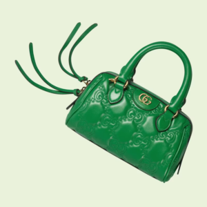 Tui GG Matelasse Leather Top Handle Bag 'Green' 702251-UM8HG-3389