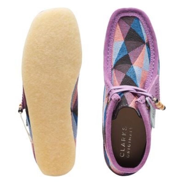 Giay Clarks Wallabee Boot 'Purple Combination' 261-64608