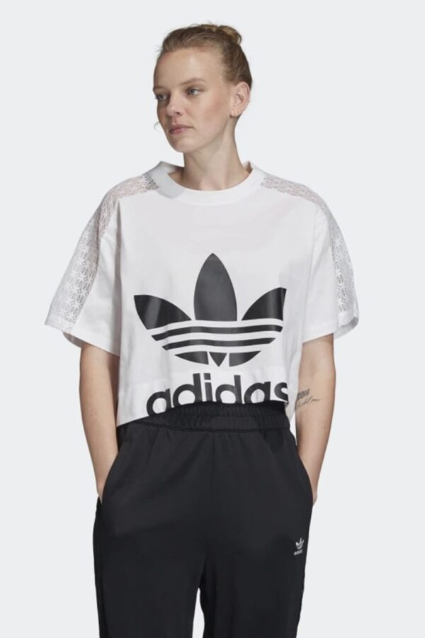 Áo Adidas Lace Tee White FL4128 - Ảnh 3