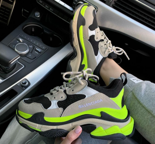 Giày Balenciaga Triple S Trainer Grey Yellow Fluo 524039-W09OH-1293 - Ảnh 2