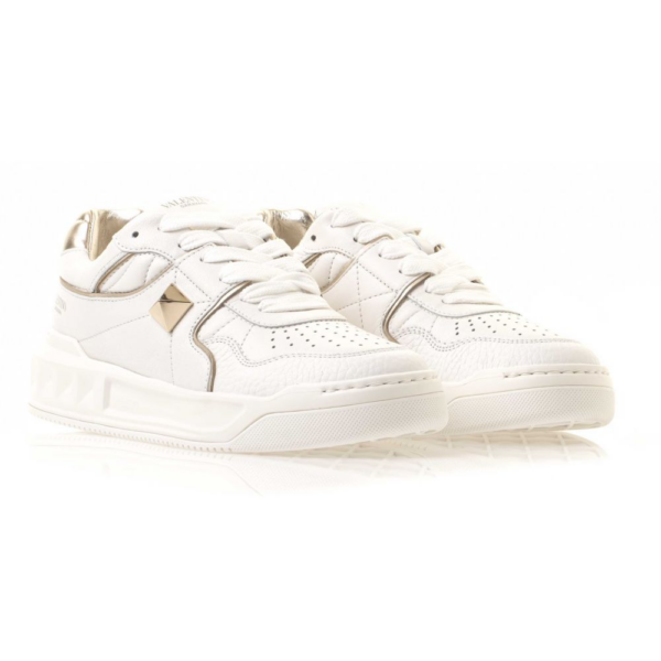 Giày Valentino One Stud Low-Top Nappa White Platium WW2S0CS4RUSL71 - Ảnh 5